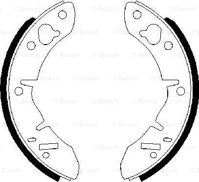 BOSCH 0 986 487 273 - Комплект тормозных колодок, барабанные autospares.lv