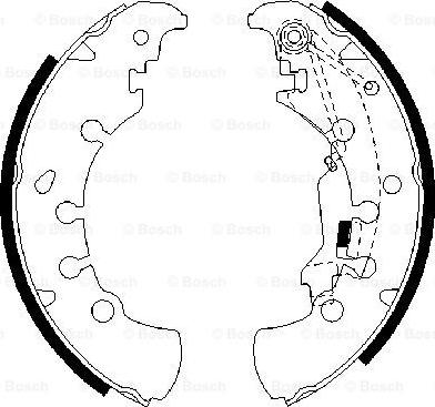 BOSCH 0 986 487 716 - Комплект тормозных колодок, барабанные autospares.lv