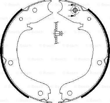 BOSCH 0 986 487 710 - Комплект тормозов, ручник, парковка autospares.lv