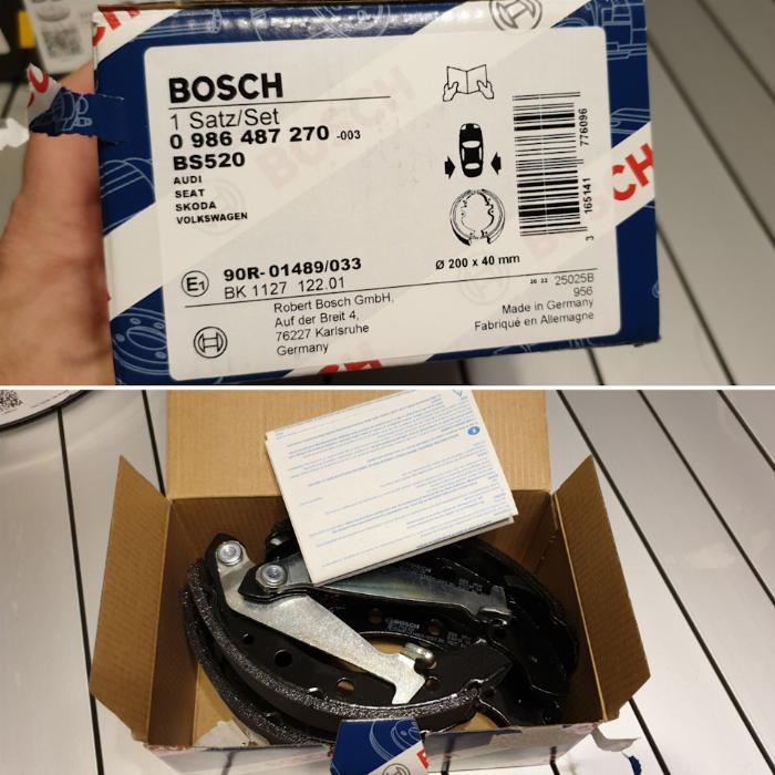 BOSCH 0 986 487 733 - Комплект тормозных колодок, барабанные autospares.lv