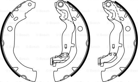 BOSCH 0 986 487 774 - Комплект тормозных колодок, барабанные autospares.lv