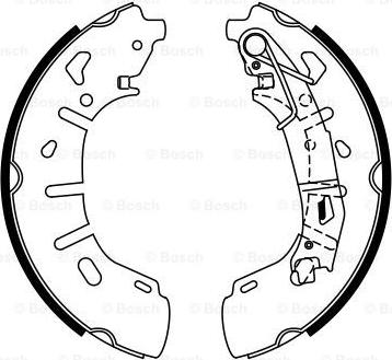 BOSCH 0 986 487 773 - Комплект тормозных колодок, барабанные autospares.lv