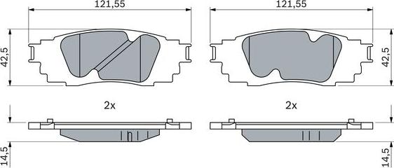 BOSCH 0 986 424 912 - Тормозные колодки, дисковые, комплект autospares.lv