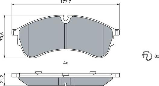 BOSCH 0 986 424 930 - Тормозные колодки, дисковые, комплект autospares.lv