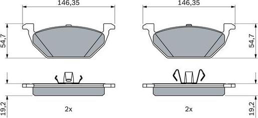 BOSCH 0 986 424 933 - Тормозные колодки, дисковые, комплект autospares.lv