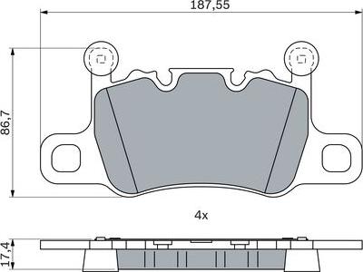 BOSCH 0 986 424 926 - Тормозные колодки, дисковые, комплект autospares.lv