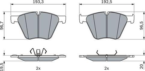 BOSCH 0 986 424 920 - Тормозные колодки, дисковые, комплект autospares.lv