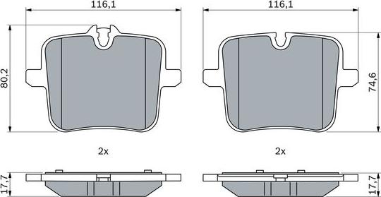 BOSCH 0 986 424 923 - Тормозные колодки, дисковые, комплект autospares.lv