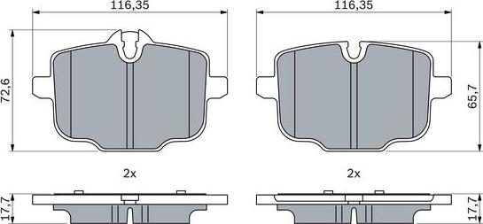 BOSCH 0 986 424 922 - Тормозные колодки, дисковые, комплект autospares.lv