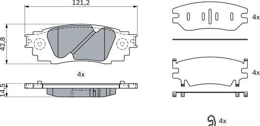 BOSCH 0 986 424 927 - Тормозные колодки, дисковые, комплект autospares.lv