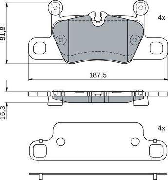 BOSCH 0 986 424 972 - Тормозные колодки, дисковые, комплект autospares.lv