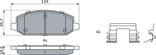 BOSCH 0 986 424 440 - Тормозные колодки, дисковые, комплект autospares.lv