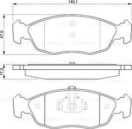 BOSCH 0 986 424 452 - Тормозные колодки, дисковые, комплект autospares.lv