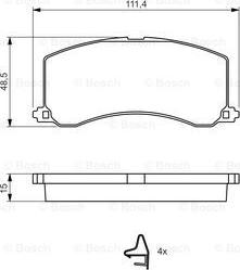 BOSCH 0 986 424 465 - Тормозные колодки, дисковые, комплект autospares.lv