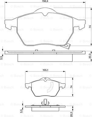 BOSCH 0 986 424 461 - Тормозные колодки, дисковые, комплект autospares.lv