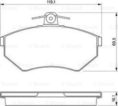 BOSCH 0 986 424 468 - Тормозные колодки, дисковые, комплект autospares.lv