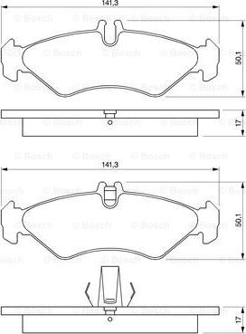 BOSCH 0 986 424 463 - Тормозные колодки, дисковые, комплект autospares.lv