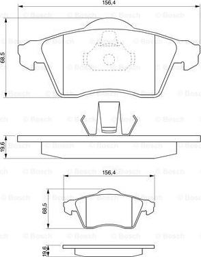 BOSCH 0 986 424 402 - Тормозные колодки, дисковые, комплект autospares.lv