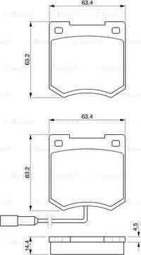 BOSCH 0 986 424 417 - Тормозные колодки, дисковые, комплект autospares.lv