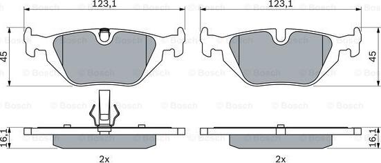 BOSCH 0 986 424 484 - Тормозные колодки, дисковые, комплект autospares.lv