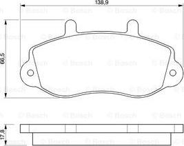 BOSCH 0 986 424 480 - Тормозные колодки, дисковые, комплект autospares.lv