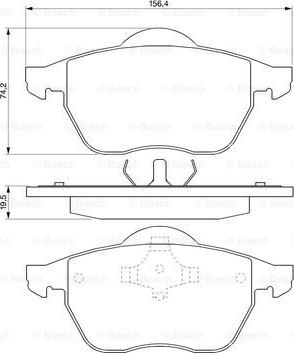 BOSCH 0 986 424 481 - Тормозные колодки, дисковые, комплект autospares.lv