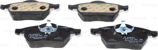 BOSCH 0 986 424 481 - Тормозные колодки, дисковые, комплект autospares.lv