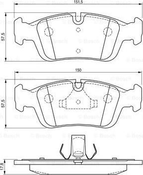 BOSCH 0 986 424 483 - Тормозные колодки, дисковые, комплект autospares.lv