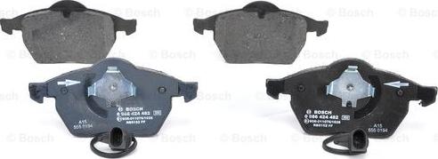 BOSCH 0 986 424 482 - Тормозные колодки, дисковые, комплект autospares.lv