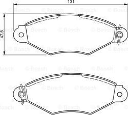 BOSCH 0 986 424 487 - Тормозные колодки, дисковые, комплект autospares.lv