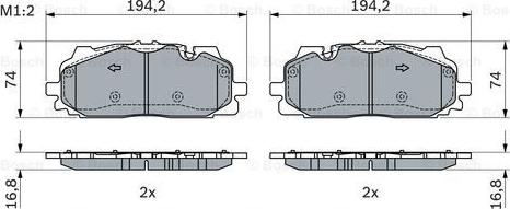 BOSCH 0 986 424 429 - Тормозные колодки, дисковые, комплект autospares.lv