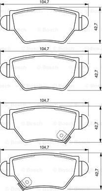 BOSCH 0 986 424 478 - Тормозные колодки, дисковые, комплект autospares.lv