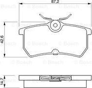 BOSCH 0 986 424 472 - Тормозные колодки, дисковые, комплект autospares.lv