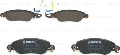 BOSCH 0 986 424 598 - Тормозные колодки, дисковые, комплект autospares.lv