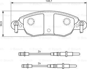 BOSCH 0 986 424 598 - Тормозные колодки, дисковые, комплект autospares.lv