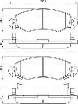 BOSCH 0 986 424 549 - Тормозные колодки, дисковые, комплект autospares.lv