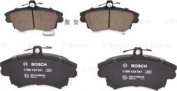 BOSCH 0 986 424 541 - Тормозные колодки, дисковые, комплект autospares.lv