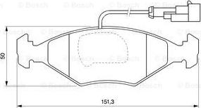 BOSCH 0 986 424 543 - Тормозные колодки, дисковые, комплект autospares.lv