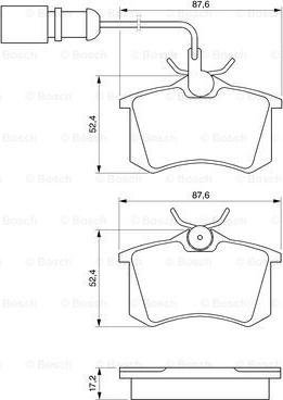 BOSCH 0 986 424 559 - Тормозные колодки, дисковые, комплект autospares.lv