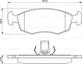 BOSCH 0 986 424 554 - Тормозные колодки, дисковые, комплект autospares.lv