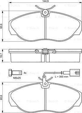 BOSCH 0 986 424 556 - Тормозные колодки, дисковые, комплект autospares.lv