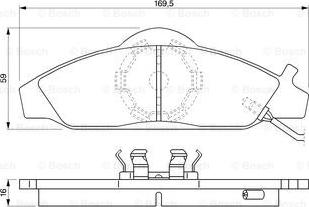 BOSCH 0 986 424 551 - Тормозные колодки, дисковые, комплект autospares.lv