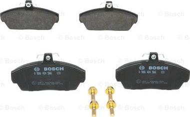 BOSCH 0 986 424 566 - Тормозные колодки, дисковые, комплект autospares.lv