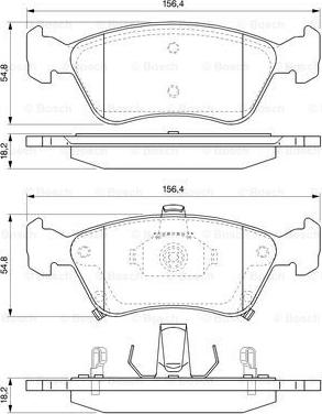 BOSCH 0 986 424 560 - Тормозные колодки, дисковые, комплект autospares.lv