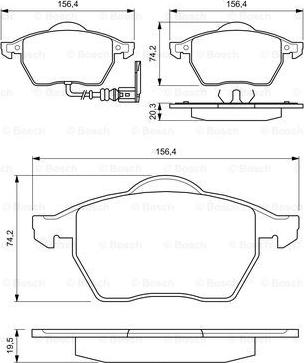 BOSCH 0 986 424 501 - Тормозные колодки, дисковые, комплект autospares.lv