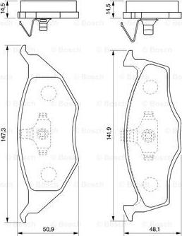 BOSCH 0 986 424 502 - Тормозные колодки, дисковые, комплект autospares.lv