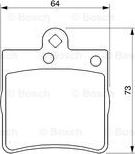 BOSCH 0 986 424 519 - Тормозные колодки, дисковые, комплект autospares.lv