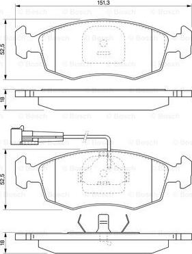 BOSCH 0 986 424 515 - Тормозные колодки, дисковые, комплект autospares.lv