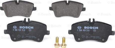 BOSCH 0 986 424 518 - Тормозные колодки, дисковые, комплект autospares.lv