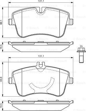 BOSCH 0 986 424 518 - Тормозные колодки, дисковые, комплект autospares.lv